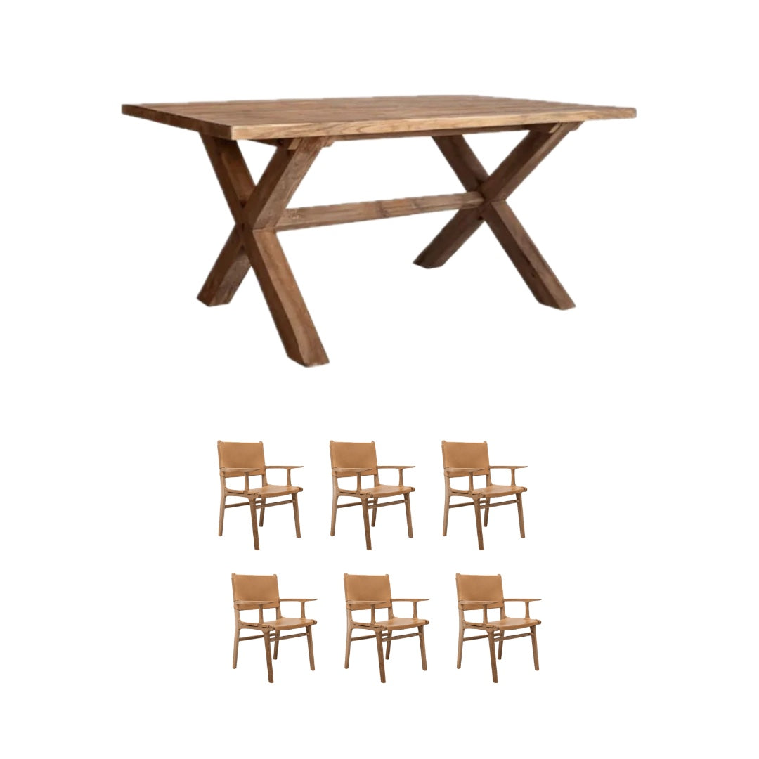 Munduk Table + Samar Dining Chairs | Bundle