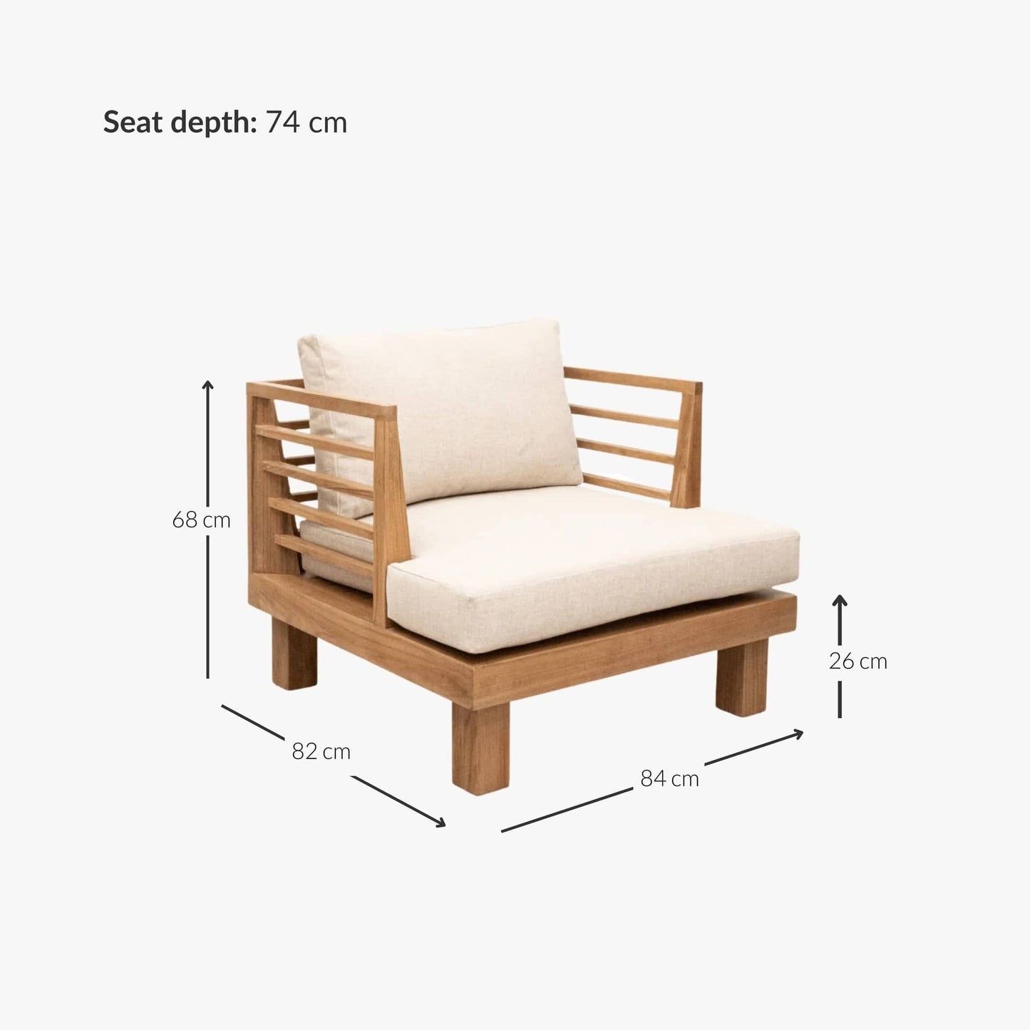 Zoco Home Outdoor/Sofa Amaya Solo Sofa | Sand