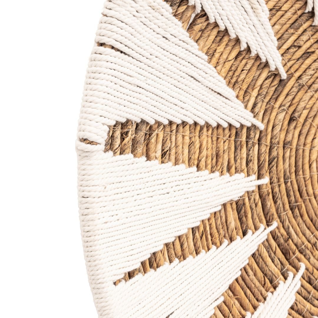 Zoco Home Decor/Accessories Banana Wall Deco Basket | White & Natural 40cm