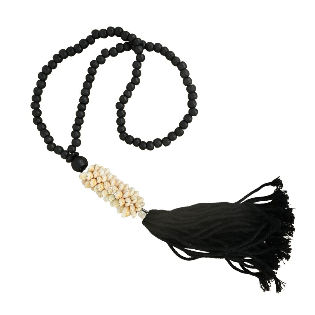 Zoco Home Decor/Accessories Beaded Tassel with Seashell | Black