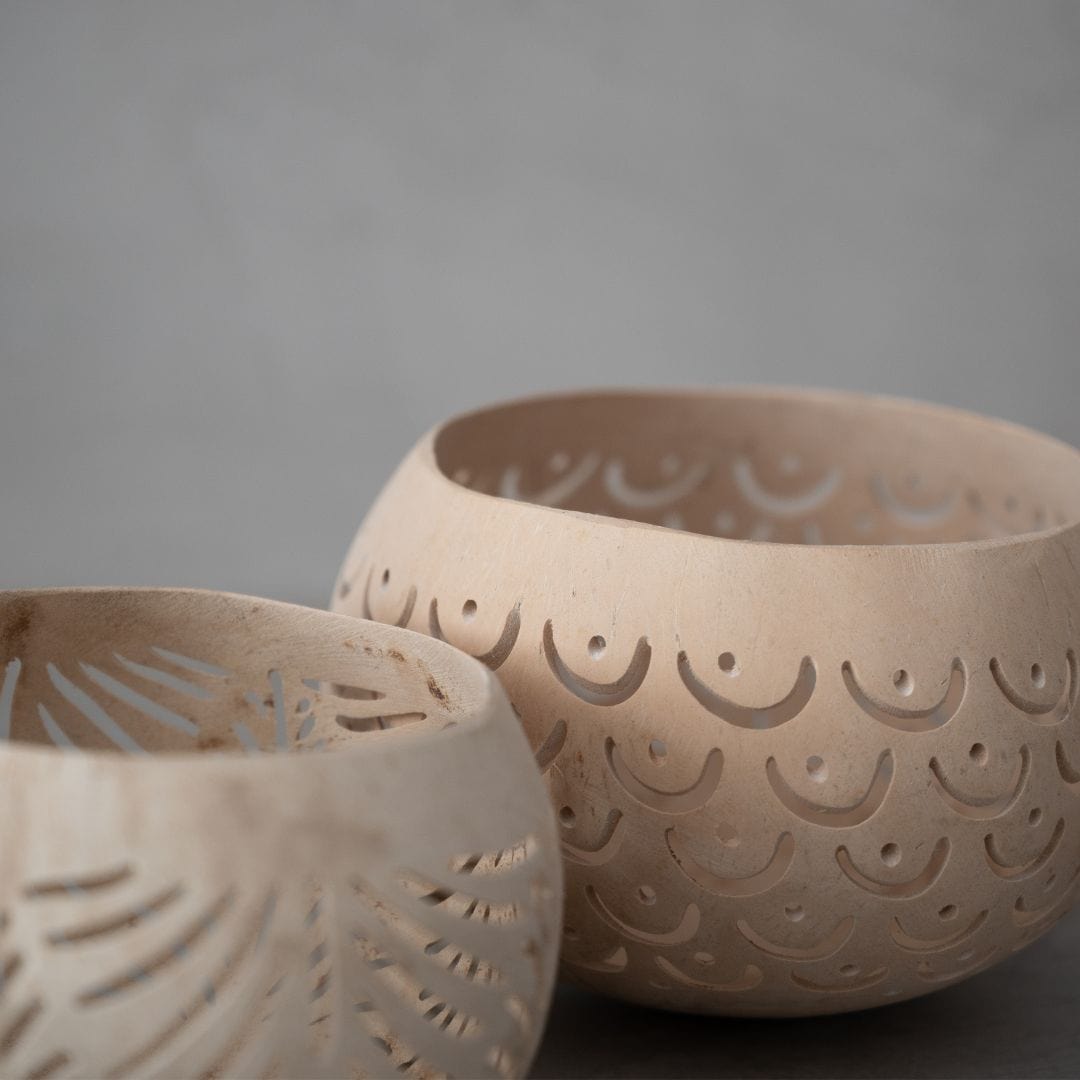 Zoco Home Decor/Accessories Coconut Tealight Holder | Natural 12x10cm