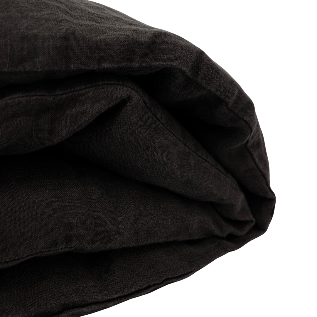 Zoco Home Textiles Linen Quilt Cover | Black 200x85cm