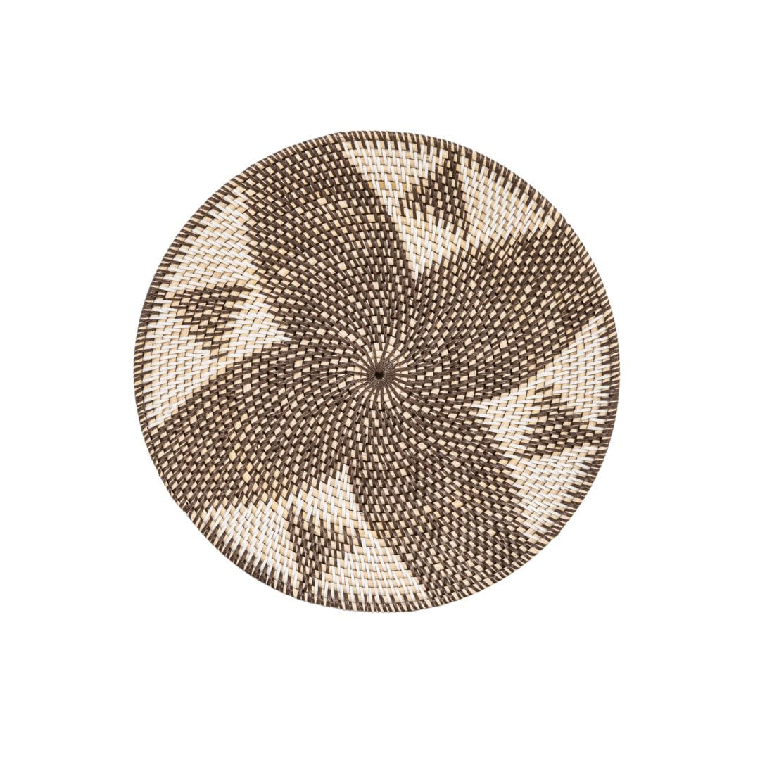 Zoco Home Decor/Accessories Lontar Deco Basket | Diamond Motif | Brown/White 40cm