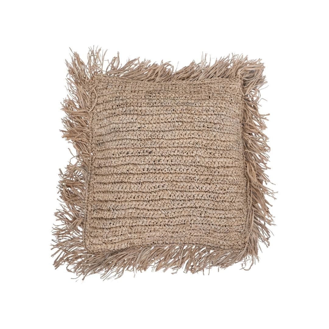 Zoco Home Decor/Textile/Cushions Raffia Cushion Cover | Fringe | 45x45cm