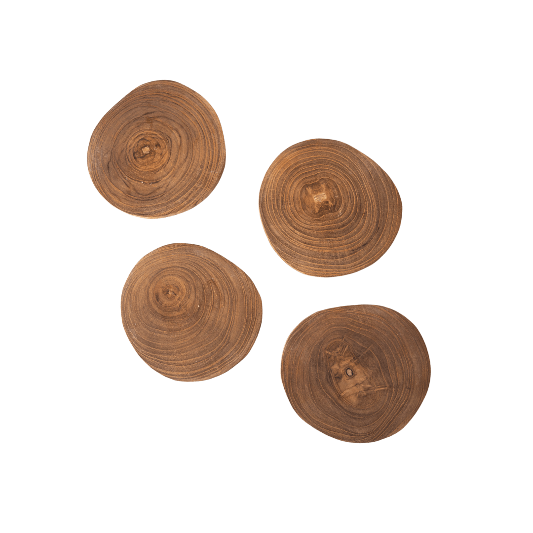 Zoco Home Decor/Kitchen Rustic Coaster | Set of 4 | Beeswax 9x12cm