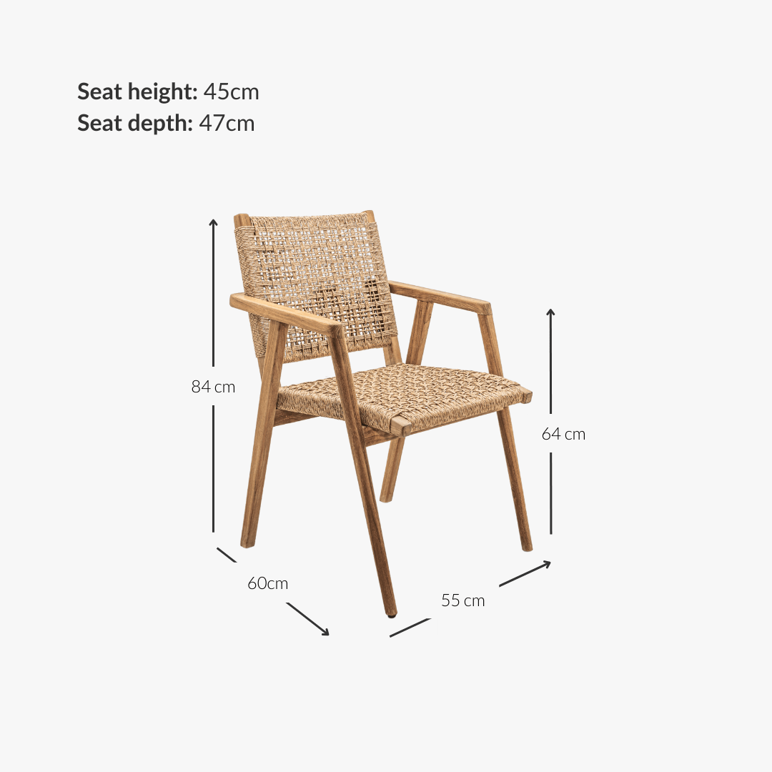 Zoco Home Outdoor/Chair/Dining Serene Outdoor Dining Chair