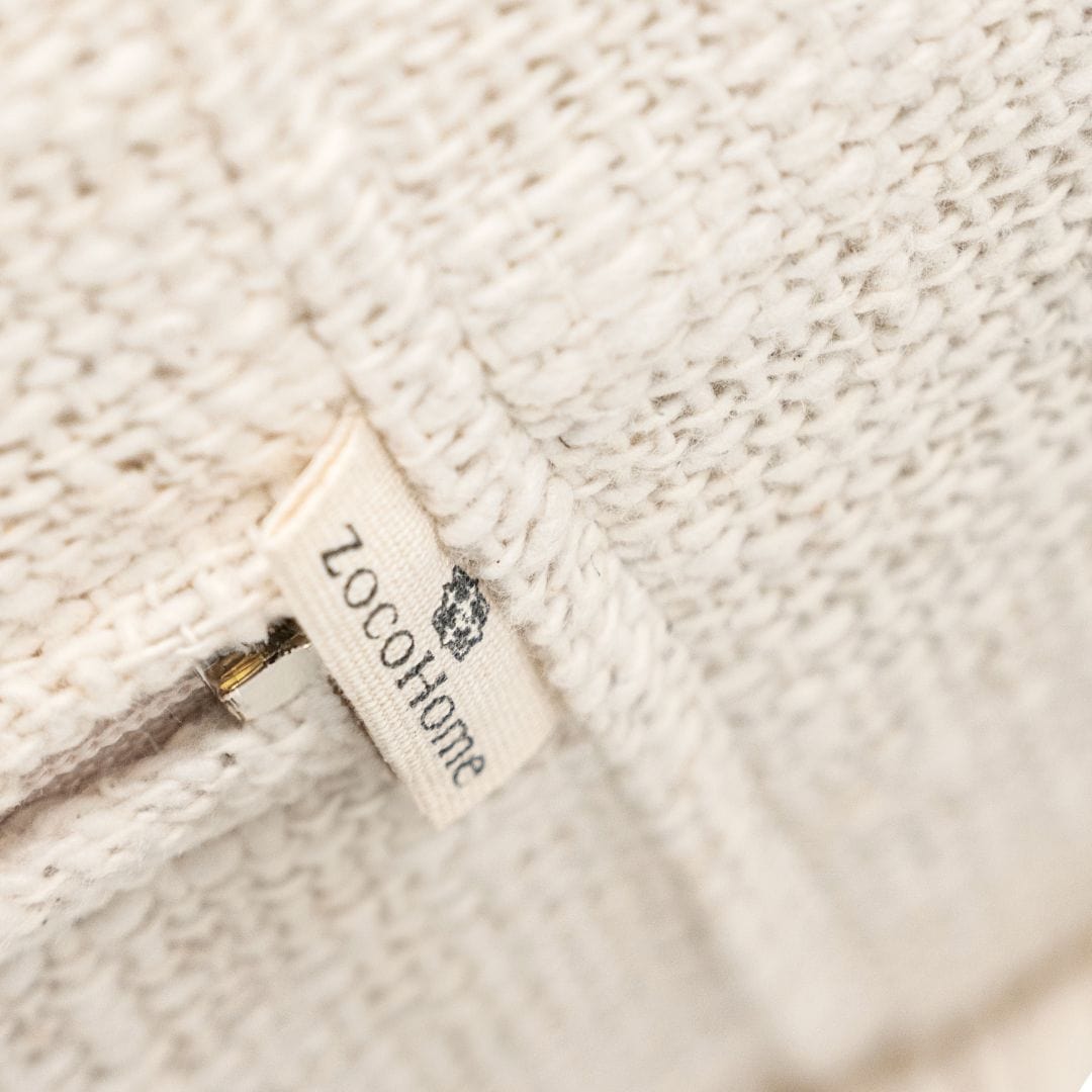 Zoco Home Poufs / Ottomans Soraya Pouf | Off-White | 70x70x30cm