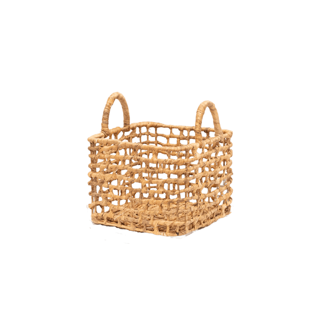 Zoco Home Decor/Accessories Water Hyacinth Square Basket | S