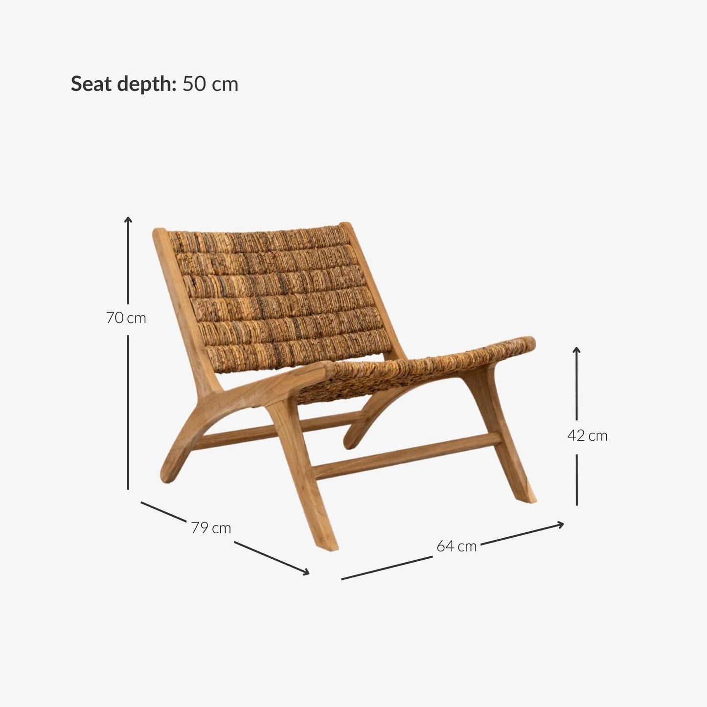 Zoco Home Furniture/Chair Abaca Lounge Chair | Natural