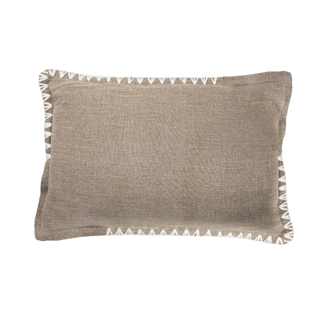 Zoco Home Decor/Textile/Cushions Amaira Rectangular Cushion Piping Detail White | 60x40cm