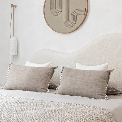 Zoco Home Decor/Textile/Cushions Amaira Rectangular Cushion Piping Detail White | 60x40cm