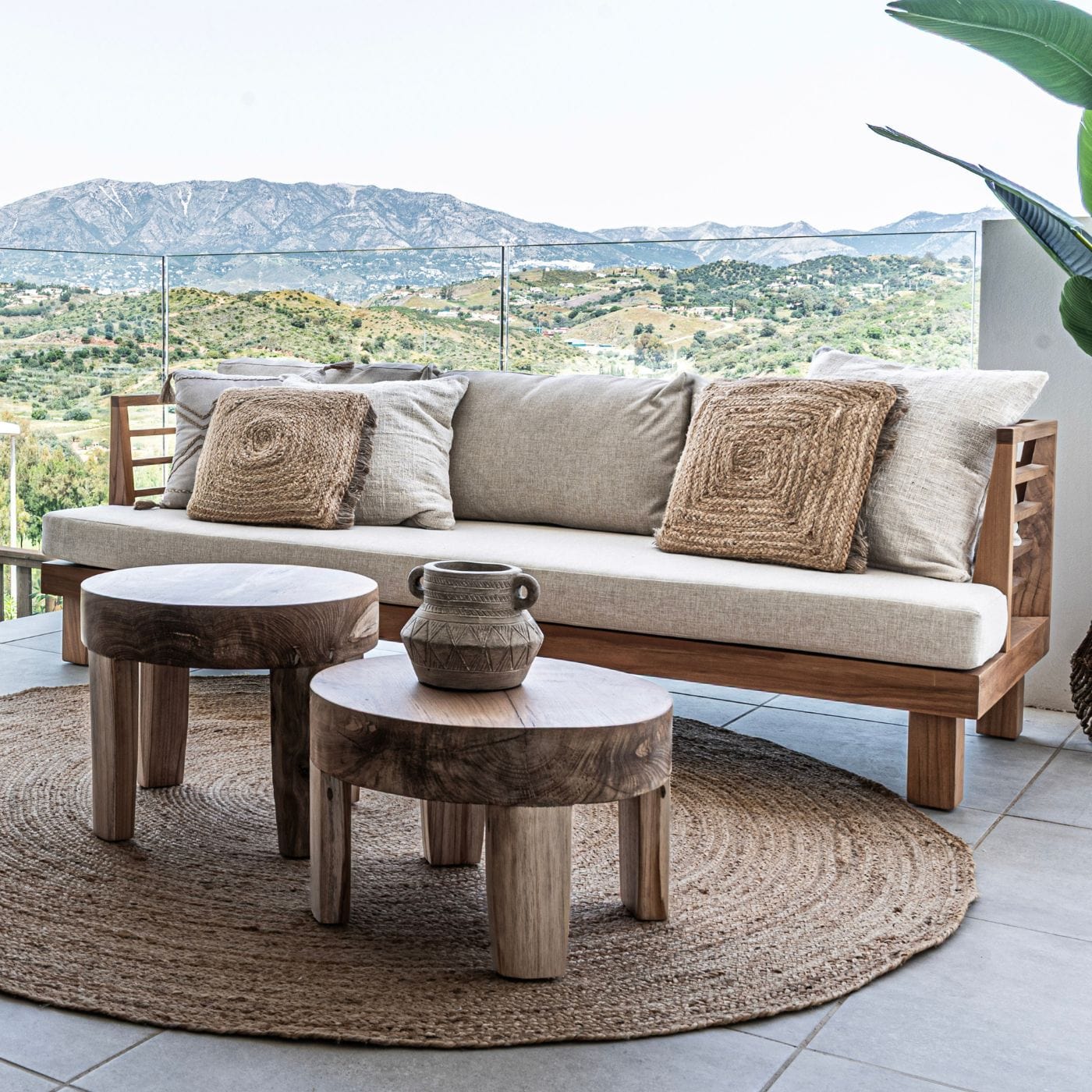 Zoco Home Outdoor/Sofa Amaya Three Seater Sofa | Sand