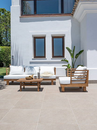 Zoco Home Outdoor/Sofa Amaya Three Seater Sofa | White