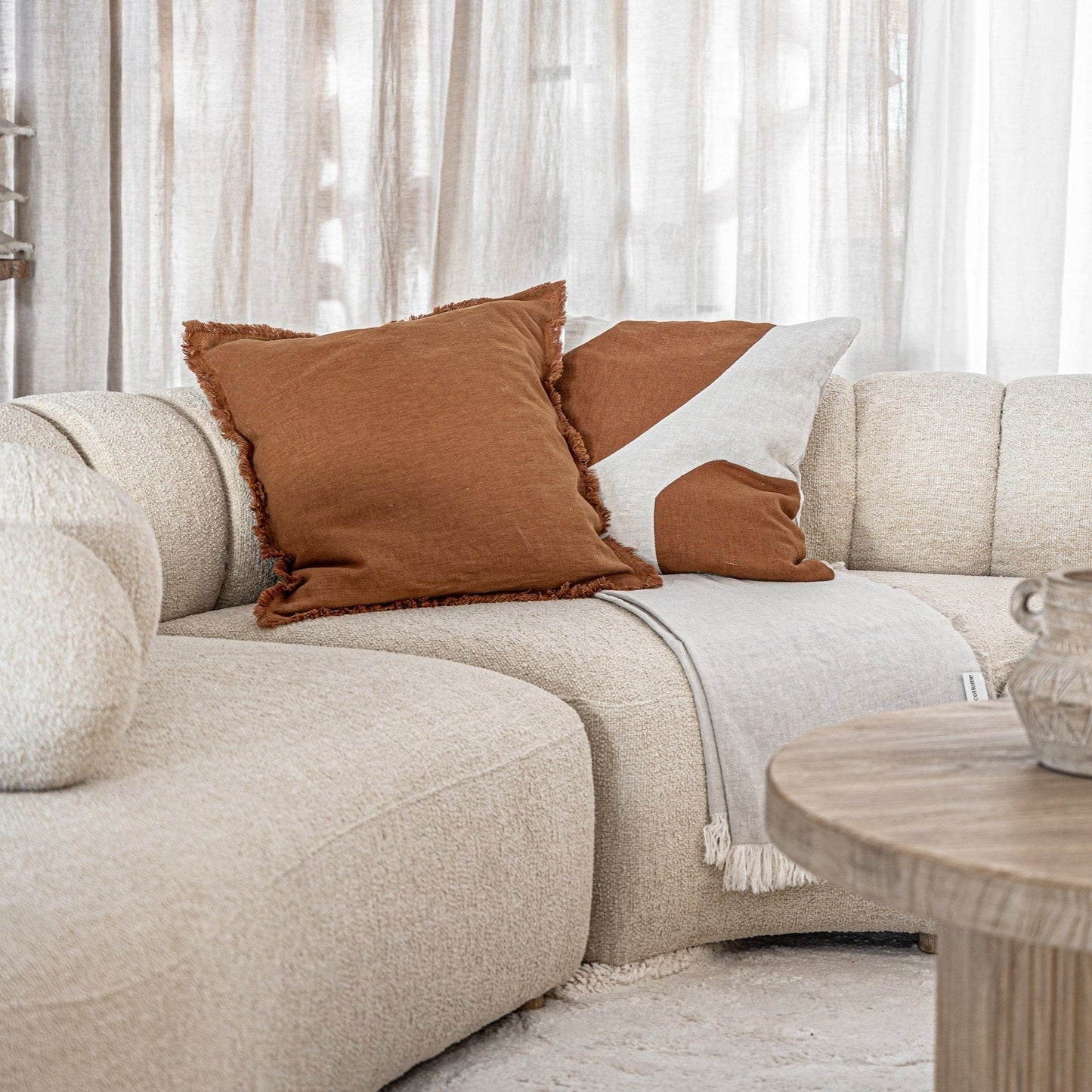 Zoco Home Decor/Textile/Cushions Amira Cushion Cover Brown Sugar | 50x50cm