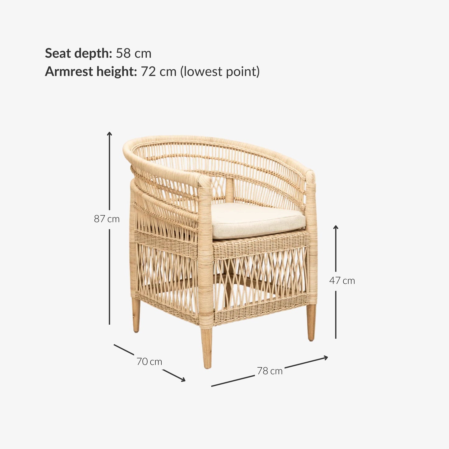 Zoco Home Furniture Anak Dining Chair | Natural