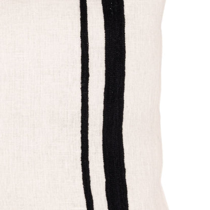 Zoco Home Decor/Textile Arias Linen Cushion Cover | White/Black 45x45cm