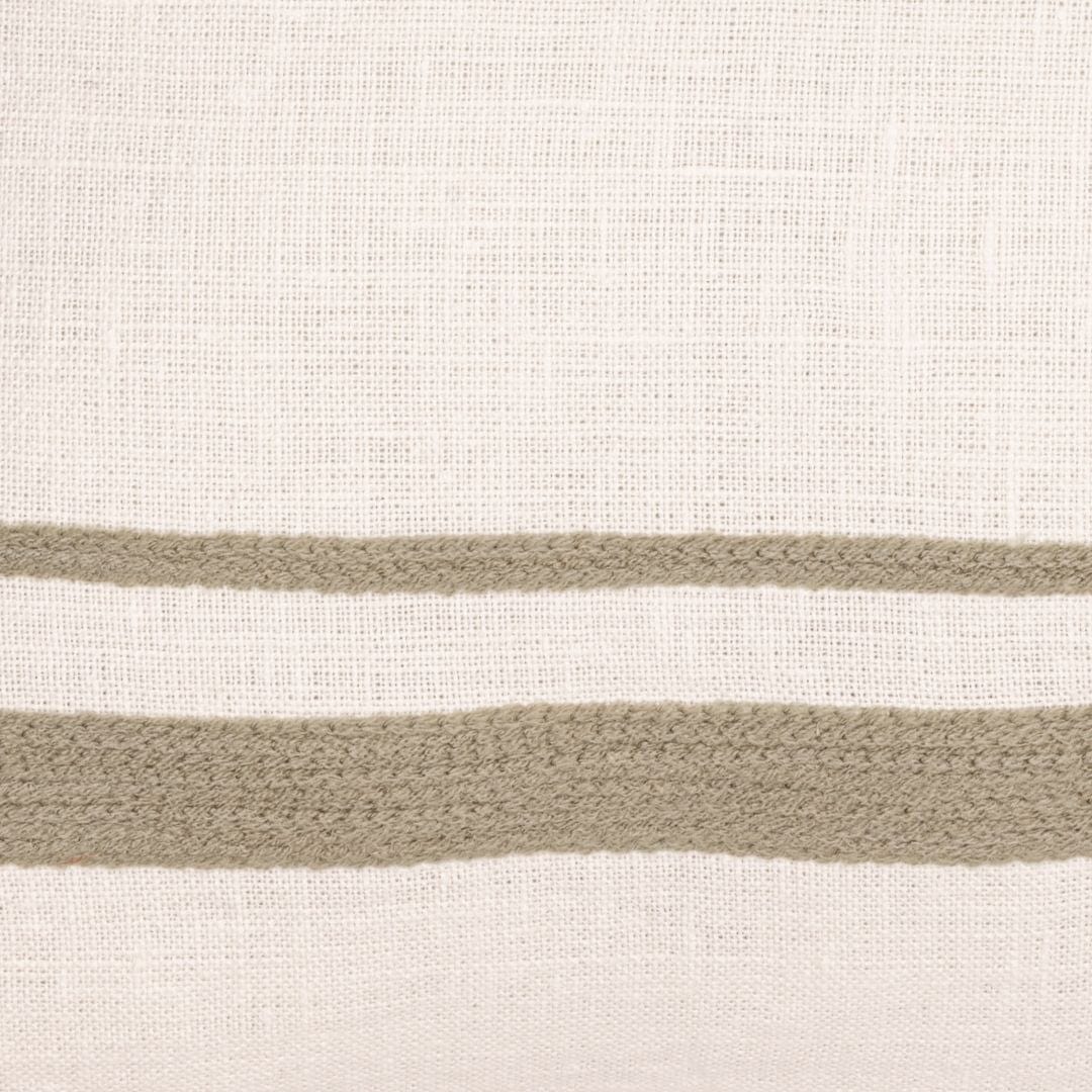 Zoco Home Decor/Textile Arias Linen Cushion Cover | White/Natural 55x110cm
