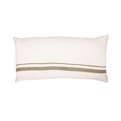 Zoco Home Decor/Textile Arias Linen Cushion Cover | White/Natural 55x110cm