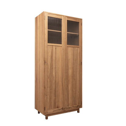 Zoco Home Furniture/Storage Arye Cabinet | Teak & Monoglass Doors