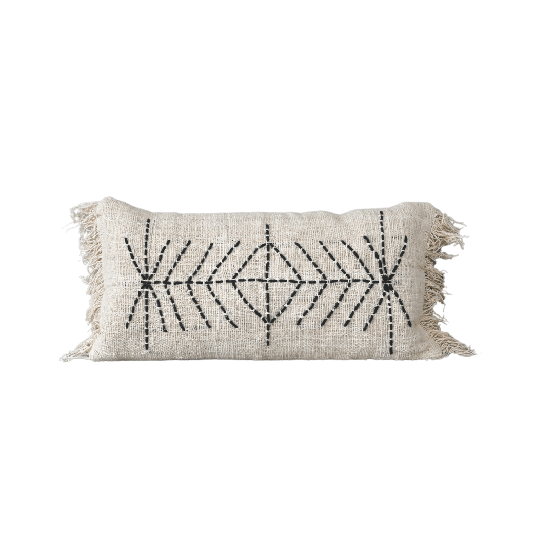 Zoco Home Decor/Textile Bali Cushion Cover | White Tassel | 60x30cm