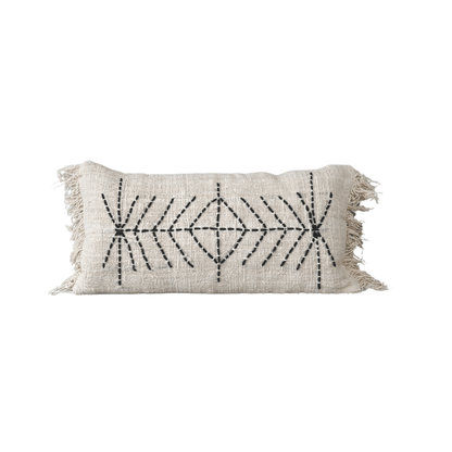 Zoco Home Decor/Textile Bali Cushion Cover | White Tassel | 60x30cm