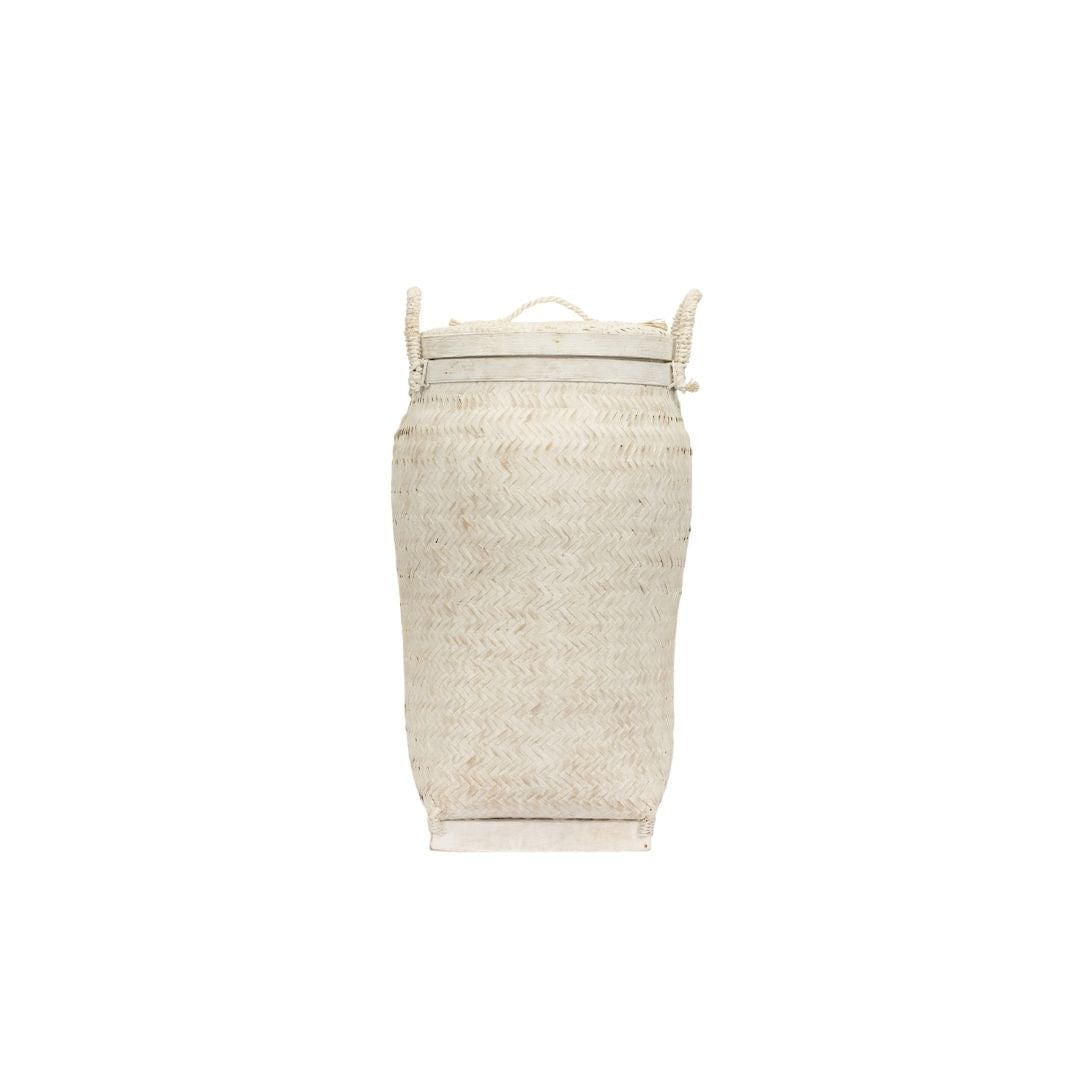 Zoco Home Decor/Accessories Bamboo Basket | Whitewashed 30x60cm