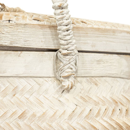 Zoco Home Bamboo Basket | Whitewashed 40x75cm