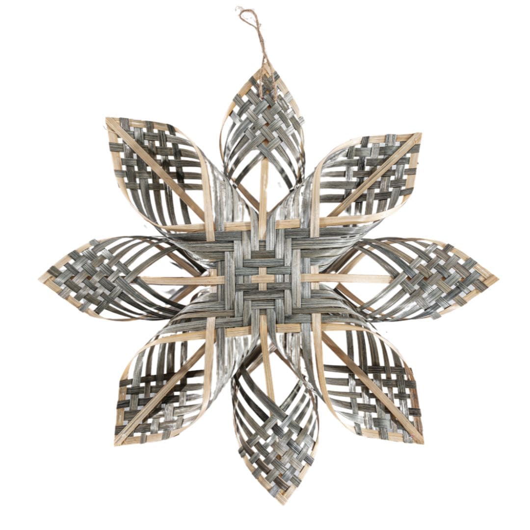 Zoco Home Decor/Christmas Bamboo Star Grey