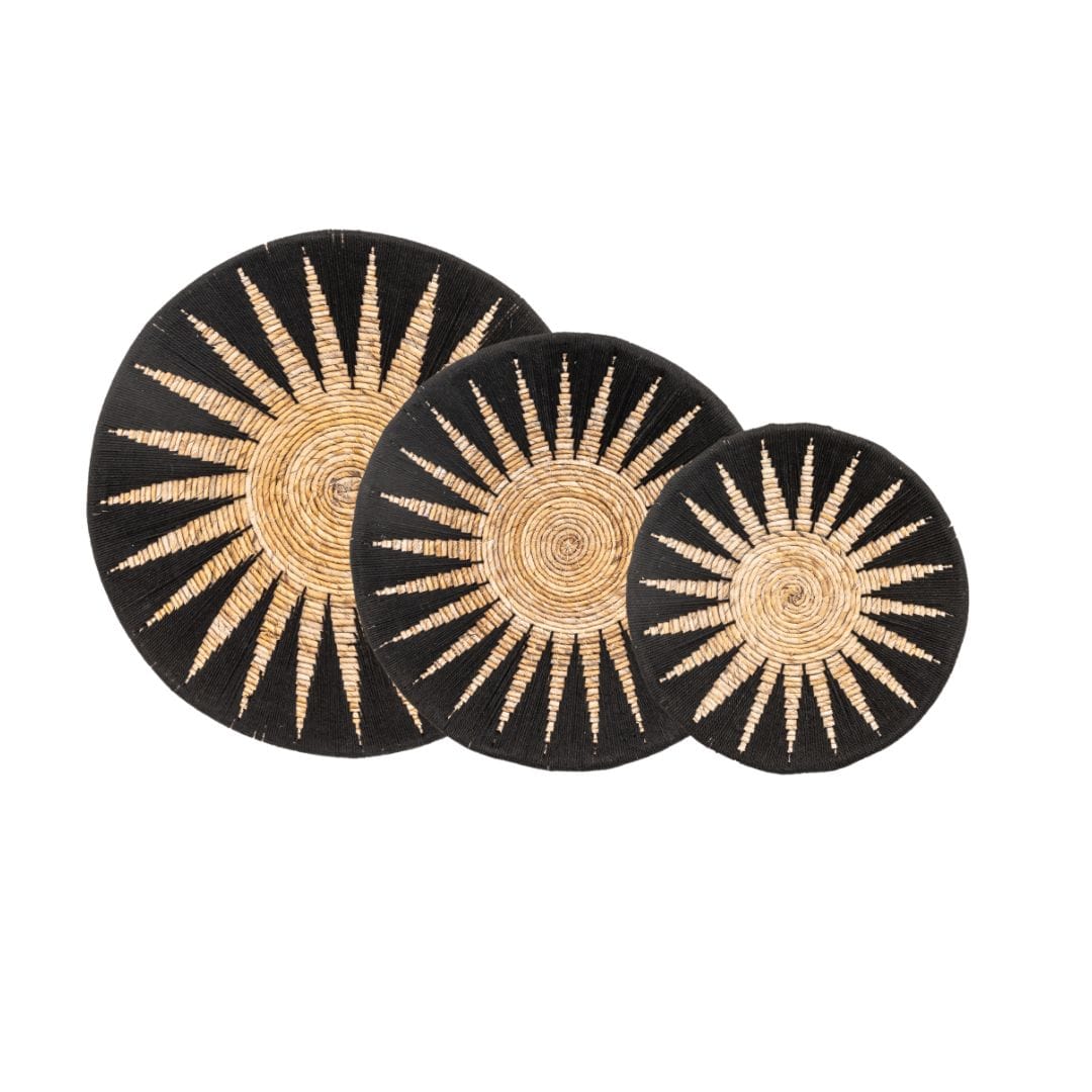 Zoco Home Decor/Accessories Banana Wall Deco Basket | Black & Natural 60cm