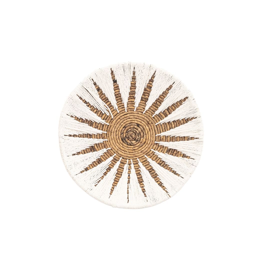 Zoco Home Decor/Accessories Banana Wall Deco Basket | White & Natural 40cm