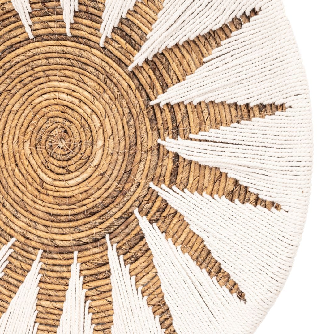 Zoco Home Decor/Accessories Banana Wall Deco Basket | White & Natural 50cm