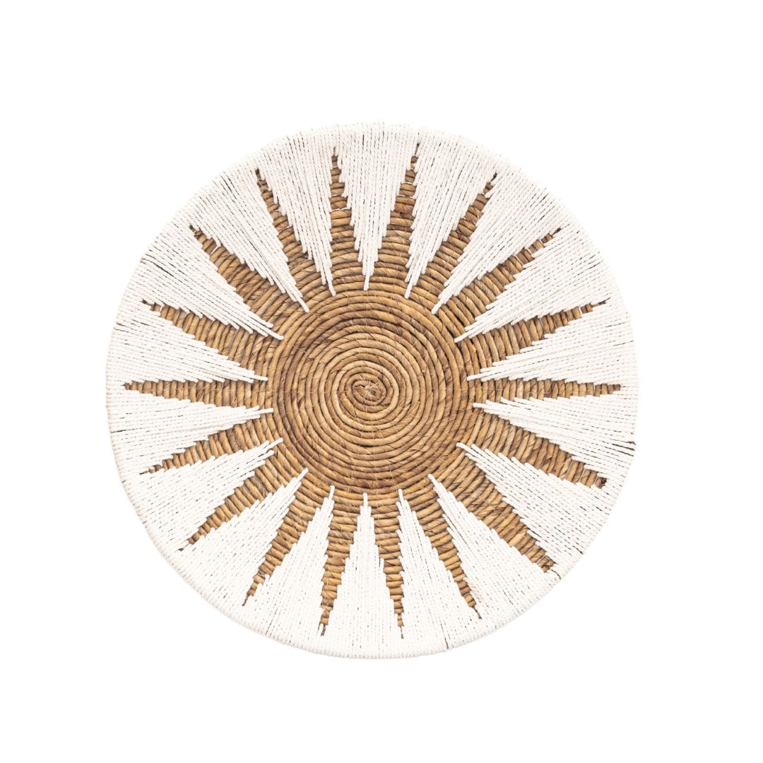 Zoco Home Decor/Accessories Banana Wall Deco Basket | White & Natural 50cm