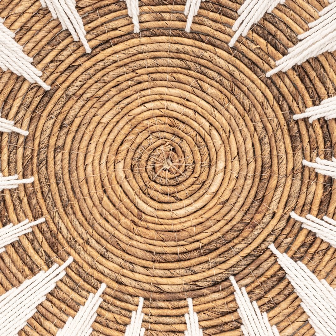 Zoco Home Decor/Accessories Banana Wall Deco Basket | White & Natural 60cm