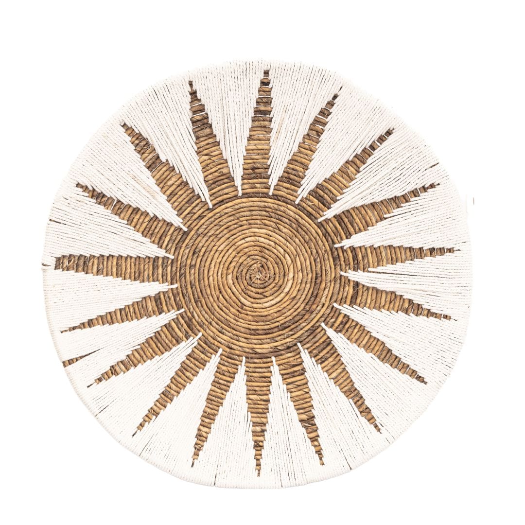 Zoco Home Decor/Accessories Banana Wall Deco Basket | White & Natural 60cm