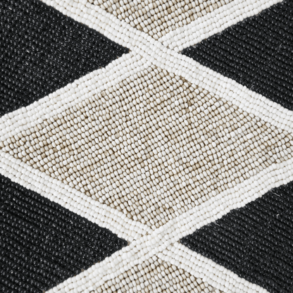 Zoco Home Decor/Accessories Beaded Basket | Sand/Black 30cm