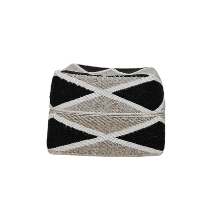 Zoco Home Decor/Accessories Beaded Basket | Sand/Black 30cm