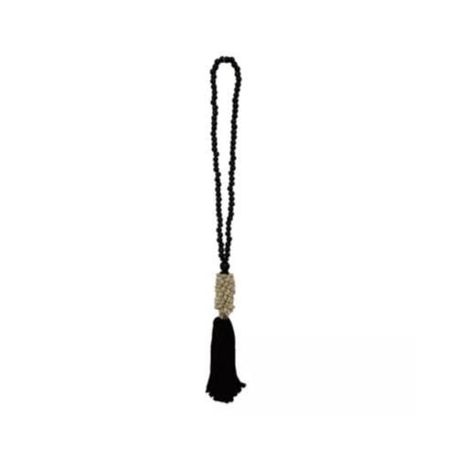 Zoco Home Home accessories Beaded Tassel with Seashell | Black