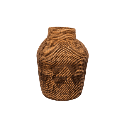 Zoco Home Black Patterned Tribal Basket  | 50cm