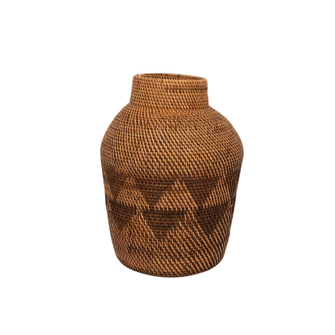 Zoco Home Decor/Accessories Black Patterned Tribal Basket  | 50cm