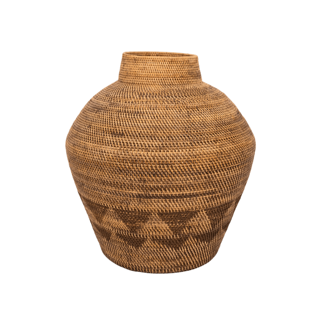 Zoco Home Decor/Accessories Black Patterned Tribal Basket | 70cm