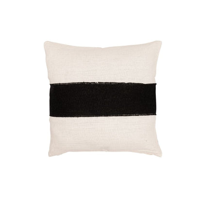 Zoco Home Decor/Textile Bodrum Linen Cushion Cover | White/Black 45x45cm