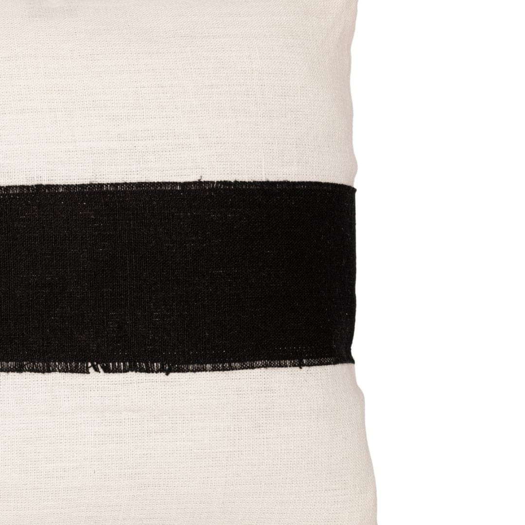 Zoco Home Decor/Textile Bodrum Linen Cushion Cover | White/Black 45x45cm
