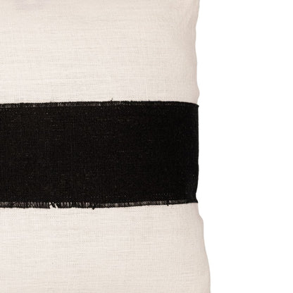 Zoco Home Decor/Textile Bodrum Linen Cushion Cover | White/Black 45x45cm