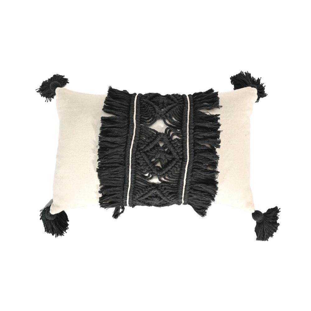 Zoco Home Decor/Textile Boho Cushion Cover | Black & White 50x30cm