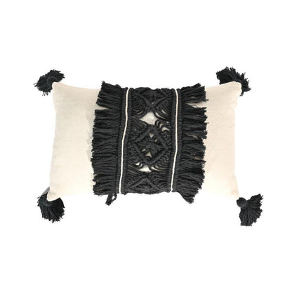 Zoco Home Decor/Textile Boho Cushion Cover | Black & White 50x30cm