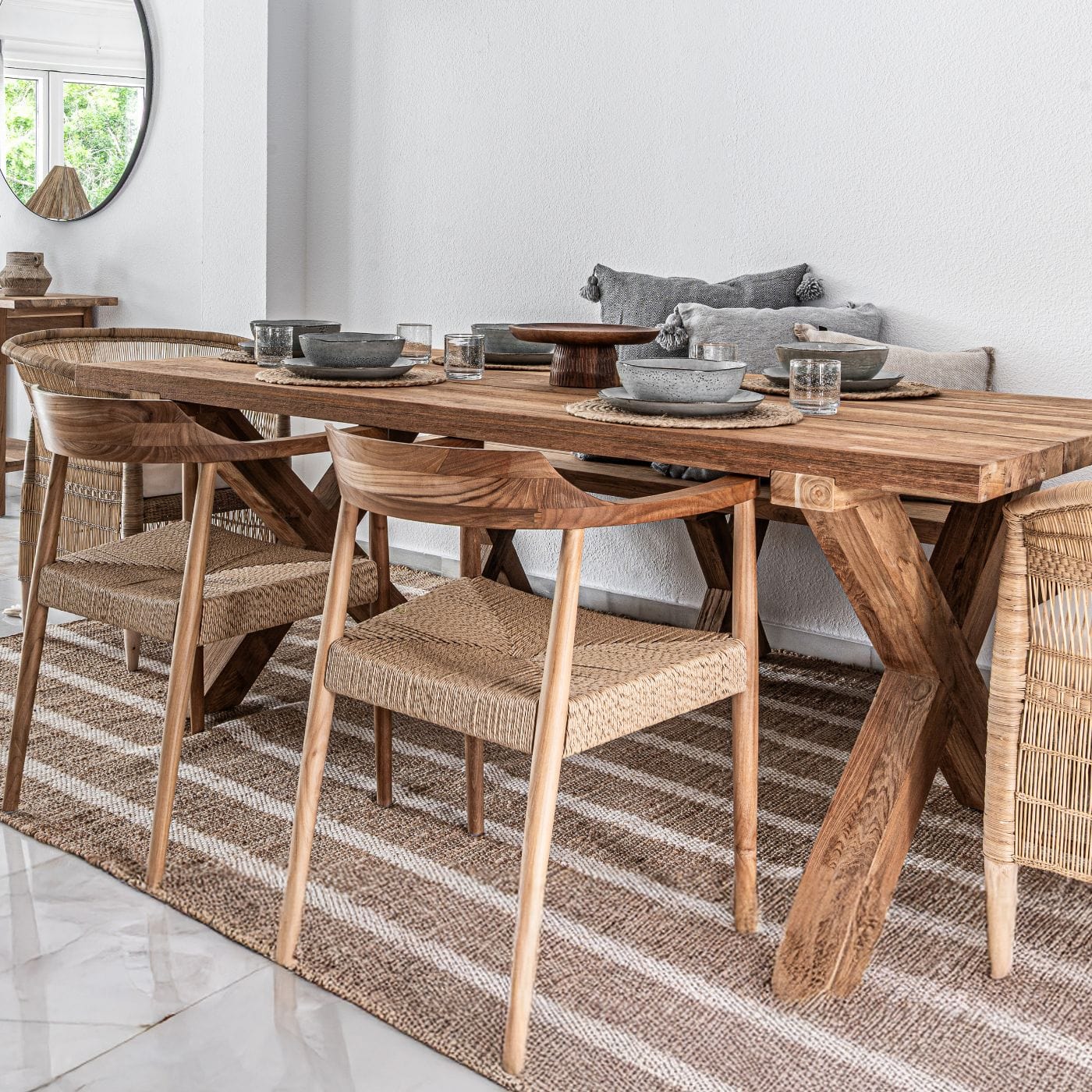 Zoco Home Outdoor/Table/Dining Borneo Outdoor Table | Natural