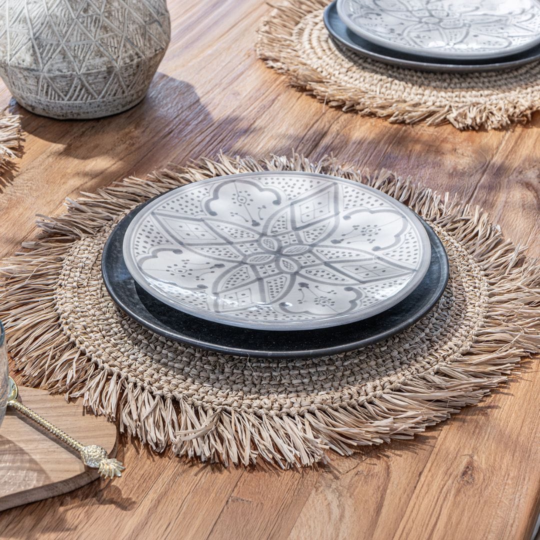 Zoco Home Decor/Kitchen Ceramic Plate | Grey 25cm