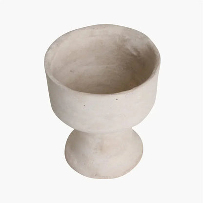 Zoco Home Decor/Accessories Chalk & Paper Mache Vase | White 15x17cm