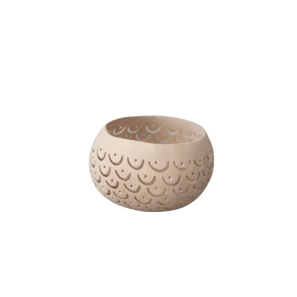 Zoco Home Coconut Tea Light Holder | Natural 12x10cm