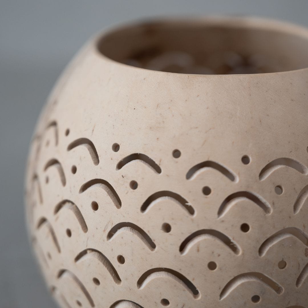 Zoco Home Decor/Accessories Coconut Tealight Holder | Natural 12x10cm